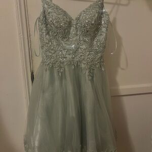 Elegant Embellished quince dama dress